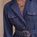 Women's European American Style Denim Skirt Set With Fashion Belt Maternity Clothes_ecoleips.com
