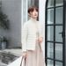 Winter Suyu New 90 Women's Round Neck V-Neck Long Sleeve Inner Solid Color Down Jacket Simple Coat_ecoleips.com