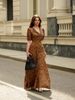 Women's Elegant Lapel Cardigan Dress European American Style New 2025 Fashion Versatile Coat With Belt Waist_ecoleips.com