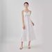 2024 New Bohemian Resort Style Strap Lace Patchwork Dress V-Neck White Long Skirt For Women_ecoleips.com