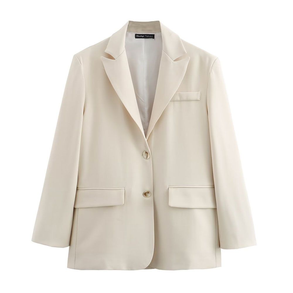 Zatrax2024 European And American Spring New Style Women's Casual Simple Loose Blazer Jacket_ecoleips.com