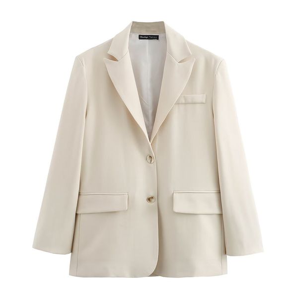 Zatrax2024 European And American Spring New Style Women's Casual Simple Loose Blazer Jacket_ecoleips.com