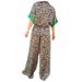2025 European And American Cross-Border Women's Fashion Casual Leopard Print Color-Block Edge Cardigan Metal Buckle Top_ecoleips.com