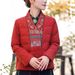 girl New Chinese Short Down Jacket For Women Winter National Style Retro Embroidery V-neck Padded Thickened Warm Cotton Coat_ecoleips.com