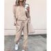 Women's Clothing autumn and winter printed casual long sleeved women's sports suit_ecoleips.com