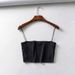 Women's Clothing Street Shooting Thin Rubber Band Suspenders Small Vest Women's Short Flat Mouth Solid Color Tube Top_ecoleips.com