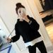 Women's Clothing Sportswear Black Suit Female Student Large Size Loose Two Piece Suit_ecoleips.com