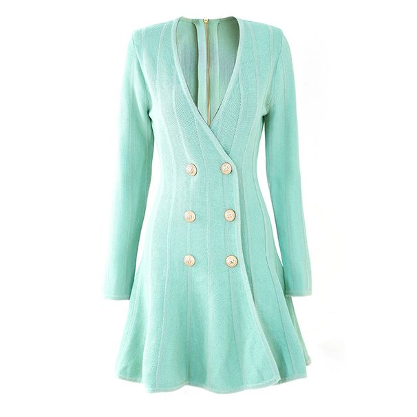 Spring Autumn Heavy Duty Full Skirt V Neck Long Sleeve Women's Formal Dress Elegant Flowing New Style_ecoleips.com