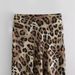 Aria Basics Aria Basics Cross-border Clothing Wholesale: Women's High-waisted Silk Satin Leopard Print Skirt, Wrinkle-resistant, European And_ecoleips.com
