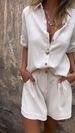 Women's Clothing Spring And Summer New Cotton And Linen Short Sleeved Shorts Casual Suits For Women_ecoleips.com