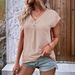 New Spring/Summer Women's Clothing Collection: Solid-Color Short-Sleeved Tops With Button-Up Design_ecoleips.com