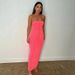 2024 New Summer Fashion Sexy Strapless Dress Strapless Hang Neck Temperament Dress_ecoleips.com