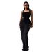 Women's Clothing Women's Elegant Backless Slim Waist Sleeveless Bodycon Dress Fashion For European And American_ecoleips.com