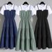 Women's Clothing Women's Fashion Sling Two Piece Long Skirt Summer Fat Girl New Style Slim Short Sleeved Dress_ecoleips.com