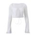 Women's French Square Neck Knitted Cardigan Set With Tie Long Sleeve Stylish Elegant Cake Skirt_ecoleips.com