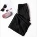 Suitable For All Seasons Italian Women's Fashion Draped High-Waisted Straight-Leg Linen Cotton Wide-Leg Pants_ecoleips.com