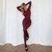 Summer Sexy See through Striped Jacquard Bodysuit European American Style Fashion Seamless Long Sleeve Jumpsuit for Women_ecoleips.com