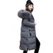 Women's Winter Coat With Faux Fur Collar – Long Loose Fit Cotton Blend Jacket (M-4XL, 6 Colors)_ecoleips.com