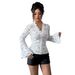 European American Cross-border 2026 Spring And Autumn New Women's White Sexy Elegant Luxurious Lace Slim-fit Top_ecoleips.com