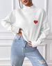 Aria Basics Aria Basics Women's Short Top, Cross-Border European And American Fashion, High-Neck Pullover Sweater, Loose Fit With Heart_ecoleips.com