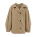 Fashion High Sense Brown Woolen Lapel Cardigan Jacket Women's Clothing_ecoleips.com