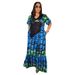 European And American Women's Clothing, Middle Eastern Suede Sequin Print Loose Robe, African Ethnic Style Crystal Satin_ecoleips.com