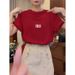 Women's Classic Round Neck Short Sleeve T-Shirt – 100% Cotton Basic Tee With Vertical Stripe Detail_ecoleips.com