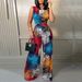 Women's Floral Print Jumpsuit Sleeveless Long Pants Romper With Zip Detail Stretchy Spandex Casual Wear Multiple Colors And Sizes_ecoleips.com