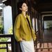 Cotton-linen Women's Clothing, Sand-washed Linen, Vintage Artistic Style, Single-button Blazer Jacket, 3 Colors_ecoleips.com