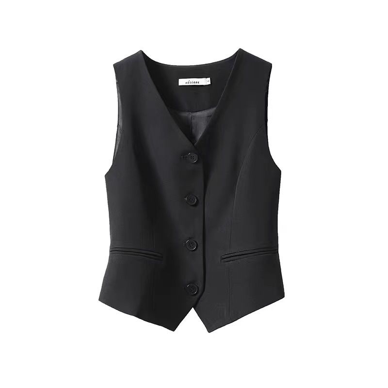 Women's Slim Fit Sleeveless Vest Autumn Outerwear Short Waistcoat Jacket 2025 New Tops for Casual Wear_ecoleips.com