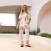Women's Clothing Fashion Personality Linen Short Sleeved Holiday Leisure Loose Drawstring Suit_ecoleips.com