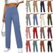 Women's Clothing Fashion Casual Straight High Waist Button Wide Leg Trousers_ecoleips.com