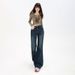 Retro Style Slimming Flared Jeans For Women Loose Fit Stretchy Slim Style Plus Size Early Spring_ecoleips.com
