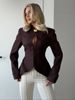 Women's Asymmetric Blazer – Slim-Fit Long Sleeve Jacket With European Minimalist Design_ecoleips.com