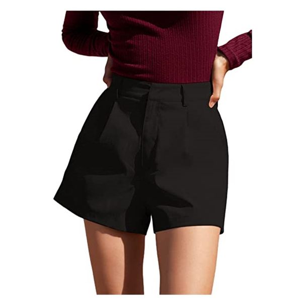 High-Waisted Wide-Leg Linen Shorts With Pockets - Flowy Casual Summer Shorts For Women, Comfortable Elastic Waistband, Loose Fit Trousers_ecoleips.com