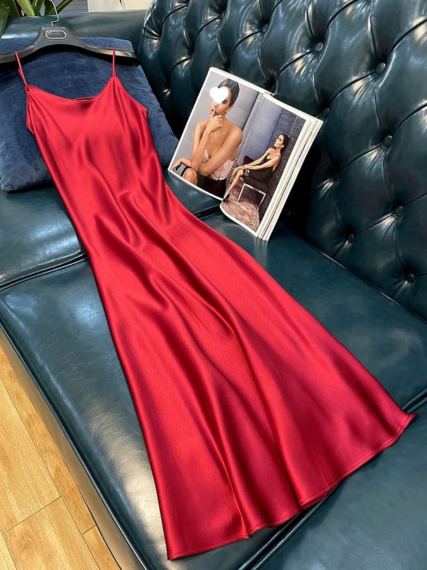 Women's Clothing In Spring French Design Niche Medium And Long Slim Temperament Fashion Long Dress_ecoleips.com
