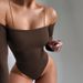 Women's Sexy One-Shoulder Long Sleeve Bodysuit Solid Color Base Layer European American Style Spring Cross Border New Clothing_ecoleips.com