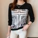 Streetwear Patchwork Long Sleeve T-Shirt For Women - Oversized Graphic Tee With Contrast Panels, Casual & Trendy (Multiple Sizes)_ecoleips.com