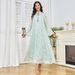 Verve Women's New Robe With Gold Foil Tassel Pendant Elegant Long Muslim Dress For Women_ecoleips.com