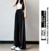 Women's Ice Silk Sports Pants 2026 Summer Thin Straight Casual Loose Black Pants Spring Autumn Wide Leg Height Enhancing_ecoleips.com