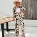 Voya Women's European And American Women's Clothing Bohemian Vacation Style Autumn Winter Casual Printed Casual Suit_ecoleips.com