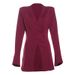 2025s Wind 2025 Winter New Women's Fashion Advanced Design Temperament Slimming Solid Color Button Suit Coat For Women_ecoleips.com