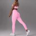 Women's Clothing Nude Beauty Back Sports Contrast Color Bra Suspenders Peach Hips High Elastic Quick Drying Hip Lifting Yoga Pants_ecoleips.com