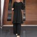 Verve Muslim Commuter Daily Casual Ruffle Solid Color Patchwork Elegant Home Fashion Suit Pants For Women_ecoleips.com