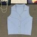 Women's Clothing V Neck Sleeveless Knit Cardigan Slim Fit Fishbone Design Elegant Luxury Top For Spring/Summer_ecoleips.com