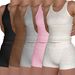 Women's Casual Cotton Ribbed Two Piece Set Comfortable Solid Color Cross Border Supply European American Style Spring/Autumn Summer_ecoleips.com