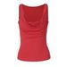 European And American Women's Fashion 2025 Spring-summer New Trendy U-neck Ruched Slim-fit Versatile Camisole Top_ecoleips.com