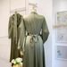 Women's Clothing Fashion Satin Puff Sleeve Pile Collar Dress_ecoleips.com