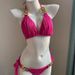 Women's New Sexy Two-Piece Swimsuit With Metal Ring Straps Solid Color Beach Bikini_ecoleips.com
