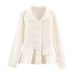 Women's Double-Breasted Knit Cardigan – Spring Fashion Oversized Open Front Coat With Pockets_ecoleips.com